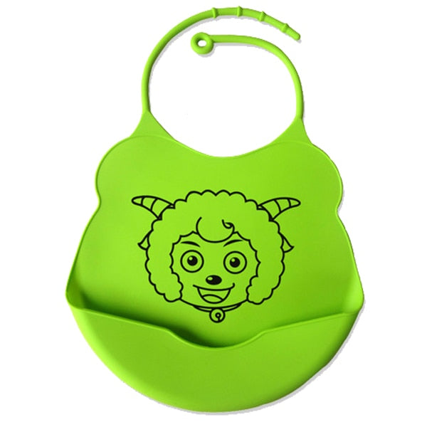 18colors new design Baby bibs waterproof silicone feeding baby saliva towel newborn cartoon waterproof aprons Baby Bibs