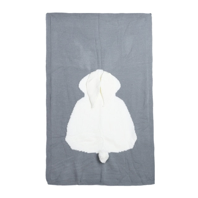 Rabbit Soft Warm Wool Swaddle Blankets