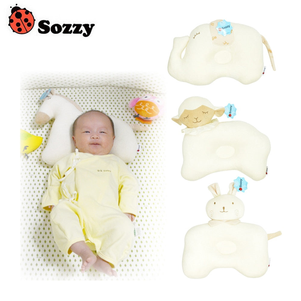 1pcs Sozzy Brand Cute Cotton Cartoon Baby Neck Pillow Newborn Bedding Kids Nursing Pillow Memory Foam Pillow For Children