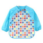 DreamShining Cartoon Baby Bibs Colorful Long Sleeve Apron Waterproof Toddler Feeding Bibs Burp Cloths Children Painting Clothes