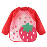 DreamShining Cartoon Baby Bibs Colorful Long Sleeve Apron Waterproof Toddler Feeding Bibs Burp Cloths Children Painting Clothes