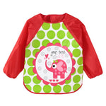 DreamShining Cartoon Baby Bibs Colorful Long Sleeve Apron Waterproof Toddler Feeding Bibs Burp Cloths Children Painting Clothes