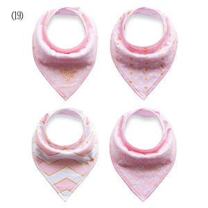 4pcs/lot Baby Bandana Bibs ins burp saliva towel cartoon Children cloths triangle cotton Boy and Girl bib babador accessories