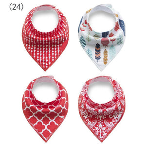 4pcs/lot Baby Bandana Bibs ins burp saliva towel cartoon Children cloths triangle cotton Boy and Girl bib babador accessories
