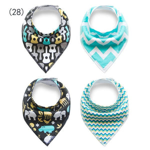 4pcs/lot Baby Bandana Bibs ins burp saliva towel cartoon Children cloths triangle cotton Boy and Girl bib babador accessories