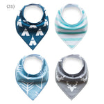4pcs/lot Baby Bandana Bibs ins burp saliva towel cartoon Children cloths triangle cotton Boy and Girl bib babador accessories