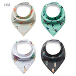 4pcs/lot Baby Bandana Bibs ins burp saliva towel cartoon Children cloths triangle cotton Boy and Girl bib babador accessories