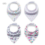 4pcs/lot Baby Bandana Bibs ins burp saliva towel cartoon Children cloths triangle cotton Boy and Girl bib babador accessories