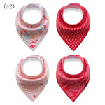 4pcs/lot Baby Bandana Bibs ins burp saliva towel cartoon Children cloths triangle cotton Boy and Girl bib babador accessories