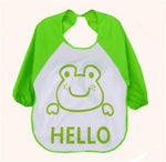 1Pc Kids Child Cartoon Feeding Bib Soft Waterproof Bibs Baby Long Sleeve Smock Apron