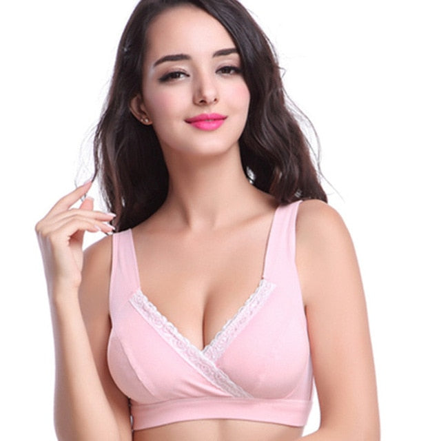 2018 New Breast Feeding Maternity Nursing Bra sleep bra for nursing pregnant women Breastfeeding cotton Wire free Bras underwear