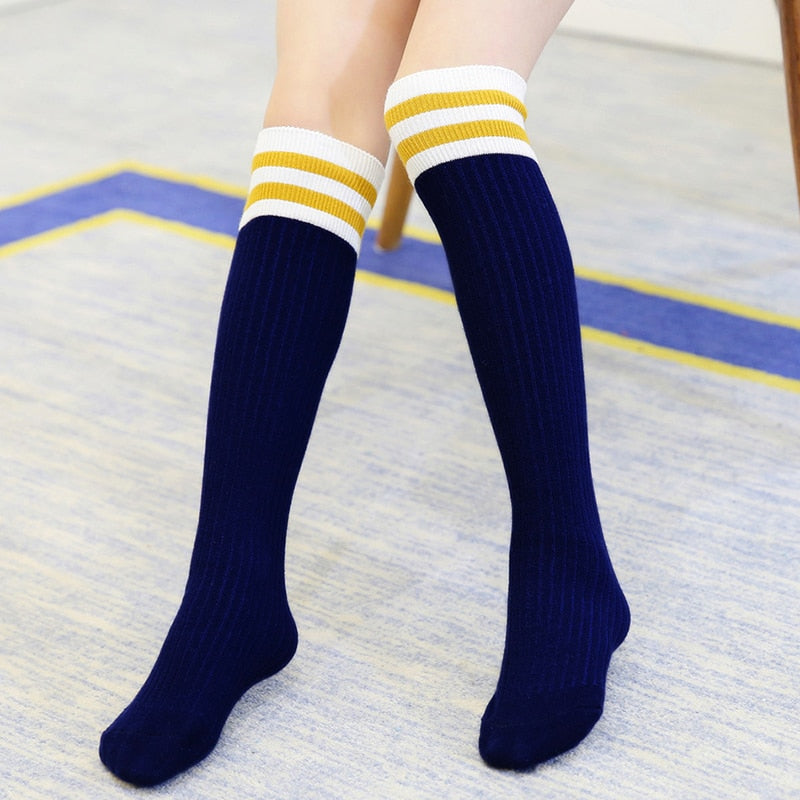 Bear Leader Cartoon Socks 2018 New Spring Colorful Striped Socks Girls Socks Below Knee Children's Socks baby socks For 2-10Y