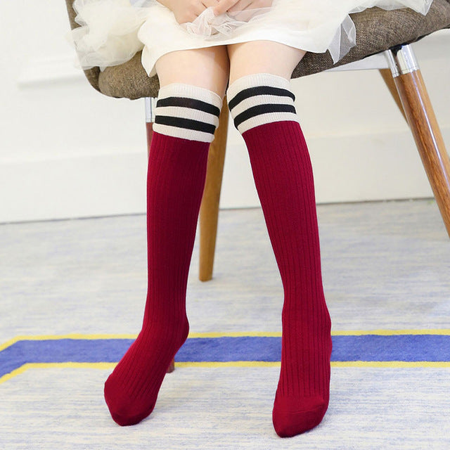 Bear Leader Cartoon Socks 2018 New Spring Colorful Striped Socks Girls Socks Below Knee Children's Socks baby socks For 2-10Y
