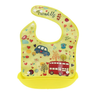 Cartoon Newborn Baby Bibs Silicone Waterproof  Baby Feeding Bib Boy Girl Bavoir Bib Infantil Menina Baberos Bebes Bandana Apron