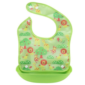 Cartoon Newborn Baby Bibs Silicone Waterproof  Baby Feeding Bib Boy Girl Bavoir Bib Infantil Menina Baberos Bebes Bandana Apron
