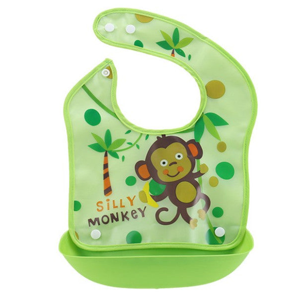 Cartoon Newborn Baby Bibs Silicone Waterproof  Baby Feeding Bib Boy Girl Bavoir Bib Infantil Menina Baberos Bebes Bandana Apron