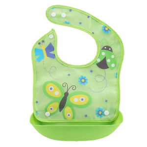 Cartoon Newborn Baby Bibs Silicone Waterproof  Baby Feeding Bib Boy Girl Bavoir Bib Infantil Menina Baberos Bebes Bandana Apron