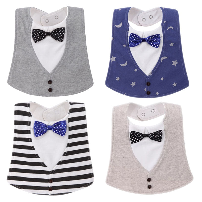 Bib Baby Bibs Baberos Babador Bavoir Slabber Waterproof Cotton Stripe printing Infant Cloths 0-24 months
