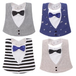 Bib Baby Bibs Baberos Babador Bavoir Slabber Waterproof Cotton Stripe printing Infant Cloths 0-24 months