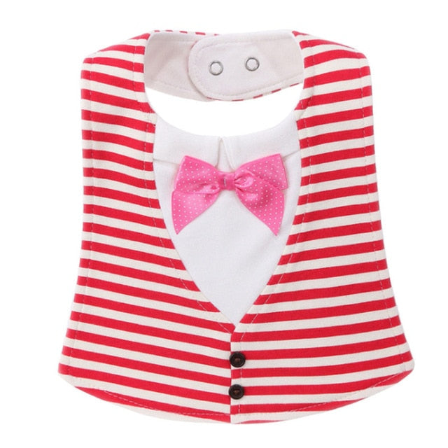 Bib Baby Bibs Baberos Babador Bavoir Slabber Waterproof Cotton Stripe printing Infant Cloths 0-24 months