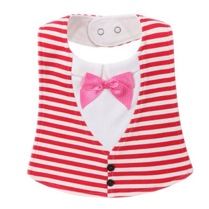 Bib Baby Bibs Baberos Babador Bavoir Slabber Waterproof Cotton Stripe printing Infant Cloths 0-24 months