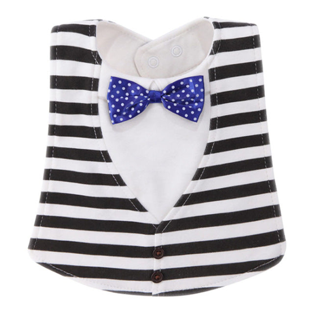 Bib Baby Bibs Baberos Babador Bavoir Slabber Waterproof Cotton Stripe printing Infant Cloths 0-24 months