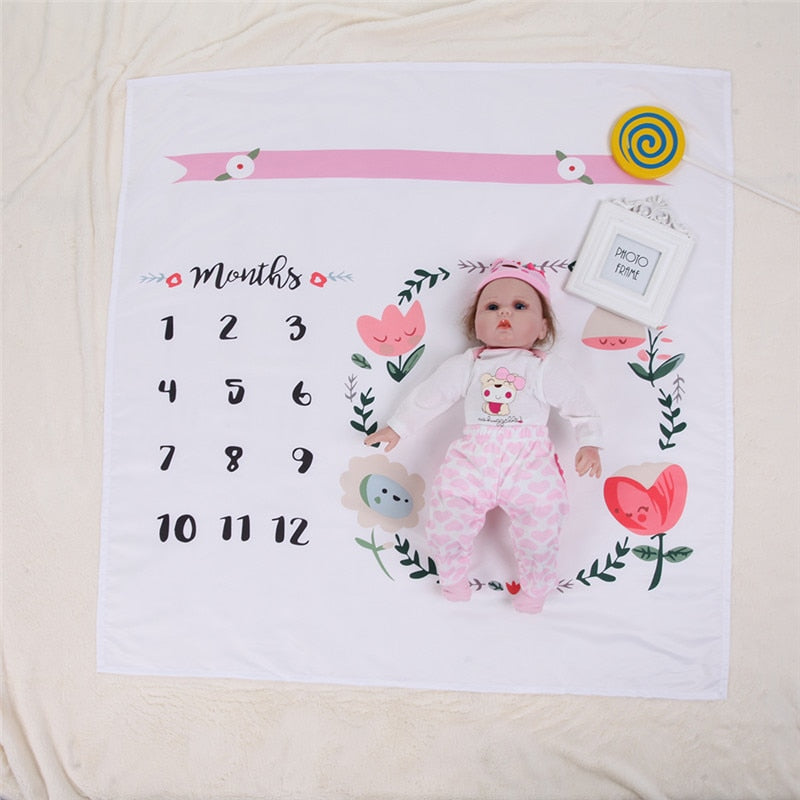 Baby Blankets Newborn Fashion Muslin Baby Blanket Swaddle Wrap Soft Flower Printed DIY Photography Props Towels Dropshipping2018