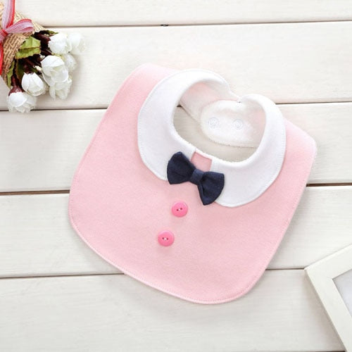 2018 Lovely baby bib Toddler Infant burp cloths  cotton waterproof baberos Neonatal bibs