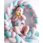 Baby Bed Bumper Weaving Rope Knot Crib Protector Infants Safety Crashproof Newborns Room Decoration Photography Prop Toy