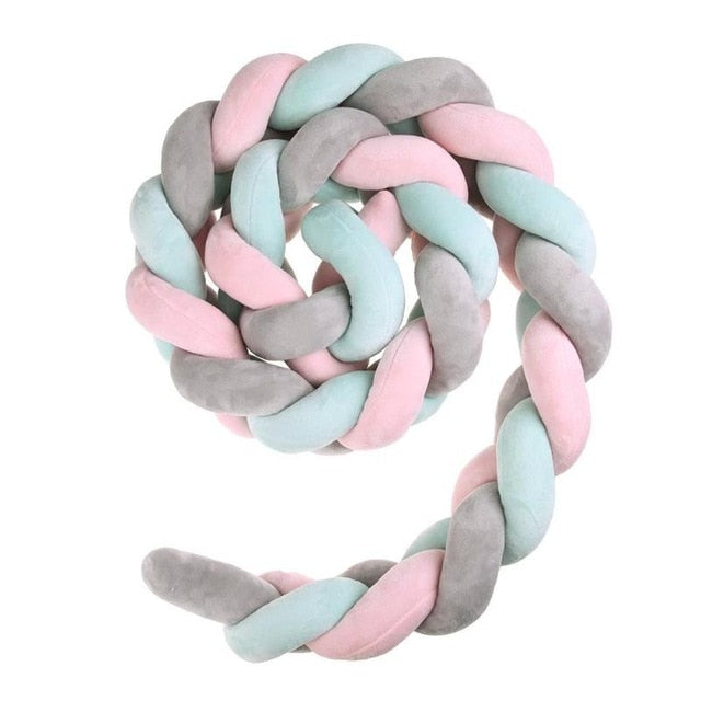 Baby Bed Bumper Weaving Rope Knot Crib Protector Infants Safety Crashproof Newborns Room Decoration Photography Prop Toy