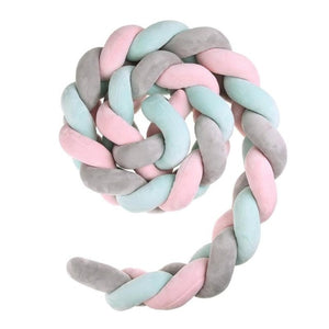 Baby Bed Bumper Weaving Rope Knot Crib Protector Infants Safety Crashproof Newborns Room Decoration Photography Prop Toy