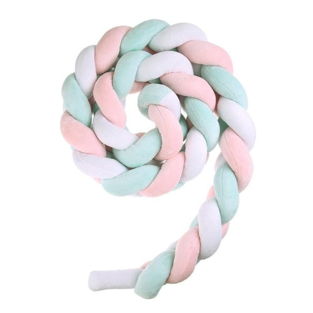 Baby Bed Bumper Weaving Rope Knot Crib Protector Infants Safety Crashproof Newborns Room Decoration Photography Prop Toy