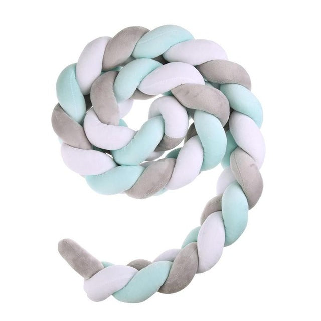 Baby Bed Bumper Weaving Rope Knot Crib Protector Infants Safety Crashproof Newborns Room Decoration Photography Prop Toy