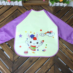 DreamShining Cartoon Baby Bibs Colorful Long Sleeve Apron Waterproof Toddler Feeding Bibs Burp Cloths Children Painting Clothes