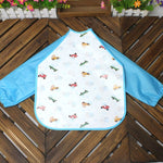 DreamShining Cartoon Baby Bibs Colorful Long Sleeve Apron Waterproof Toddler Feeding Bibs Burp Cloths Children Painting Clothes