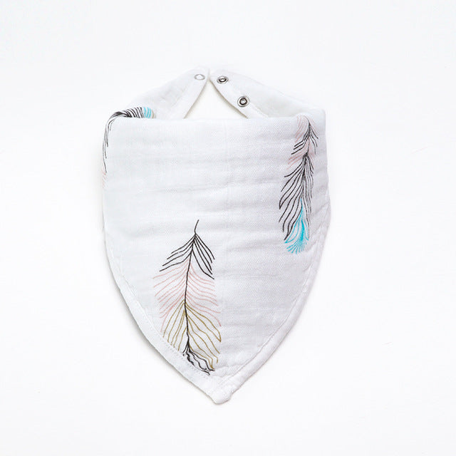 Muslinlife 6 Layers Triangle Bibs Bandana Infant, Newborn Bibs Soft Bamboo Cotton Child Boys &Girls Towel