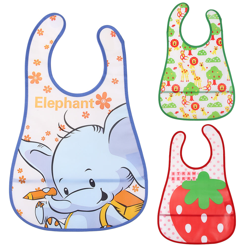 Baby EVA Waterproof Lunch Feeding Bibs Newborn Baby Cute Cartoon Feeding Cloth Towels Children Apron Kids Feeding Accessories