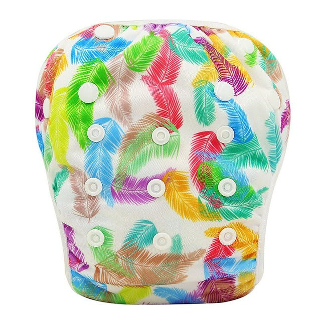 Ohbabyka Baby Swim Diaper Waterproof Adjustable Cloth Diapers Pool Pant Swimming Diaper Cover Reusable Washable Baby Nappies