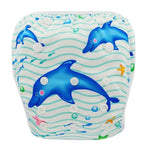 Ohbabyka Baby Swim Diaper Waterproof Adjustable Cloth Diapers Pool Pant Swimming Diaper Cover Reusable Washable Baby Nappies