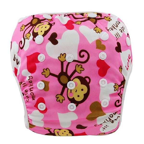 Ohbabyka Baby Swim Diaper Waterproof Adjustable Cloth Diapers Pool Pant Swimming Diaper Cover Reusable Washable Baby Nappies