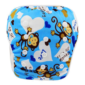 Ohbabyka Baby Swim Diaper Waterproof Adjustable Cloth Diapers Pool Pant Swimming Diaper Cover Reusable Washable Baby Nappies