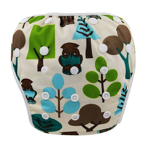 Ohbabyka Baby Swim Diaper Waterproof Adjustable Cloth Diapers Pool Pant Swimming Diaper Cover Reusable Washable Baby Nappies