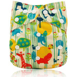 Ohbabyka Baby Diapers Reusable Nappies Changing Christmas Unicorn Print Newborn Cloth Diaper Washable Pocket Diaper Cover