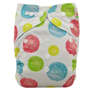 Ohbabyka Baby Diapers Reusable Nappies Changing Christmas Unicorn Print Newborn Cloth Diaper Washable Pocket Diaper Cover