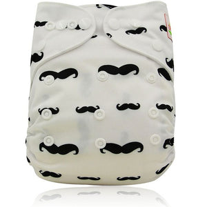 Ohbabyka Baby Diapers Reusable Nappies Changing Christmas Unicorn Print Newborn Cloth Diaper Washable Pocket Diaper Cover