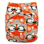 Ohbabyka Baby Diapers Reusable Nappies Changing Christmas Unicorn Print Newborn Cloth Diaper Washable Pocket Diaper Cover