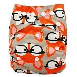 Ohbabyka Baby Diapers Reusable Nappies Changing Christmas Unicorn Print Newborn Cloth Diaper Washable Pocket Diaper Cover
