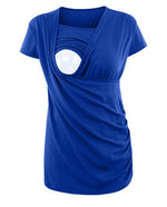 Maternity Top Striped Breastfeeding Tee Shirt