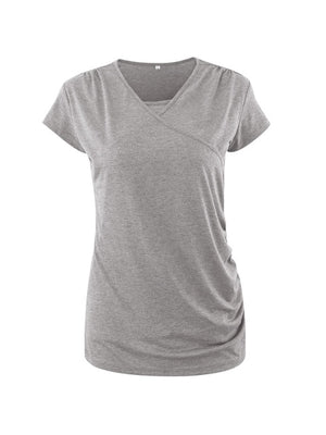 Maternity Top Striped Breastfeeding Tee Shirt