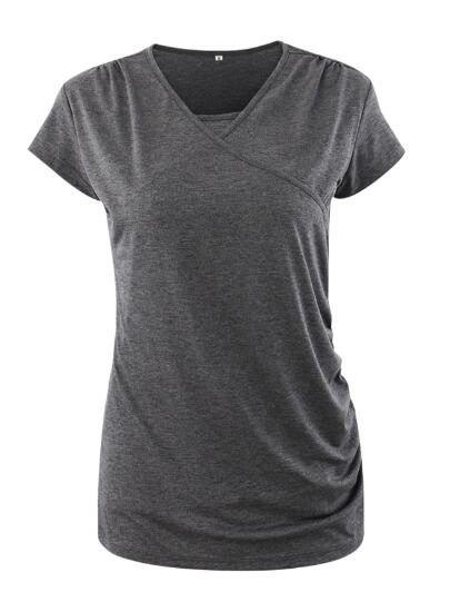 Maternity Top Striped Breastfeeding Tee Shirt
